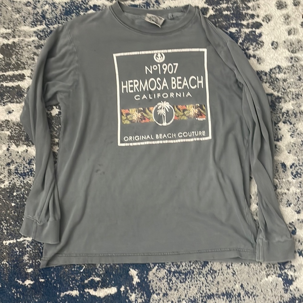 Distressed Hermosa Beach Long Sleeve Tee